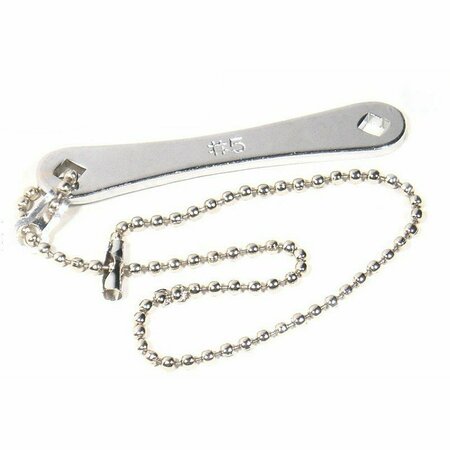 XTRWELD Tank Wrench #5 for 3/16in. B & MC with 12in. Chain SS TTW5WC